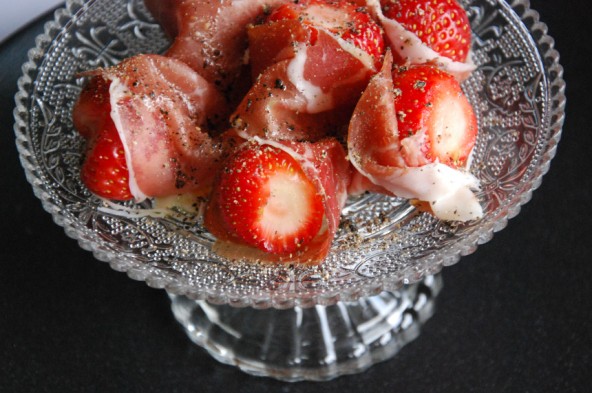 Erdbeer mit Parmaschinken-